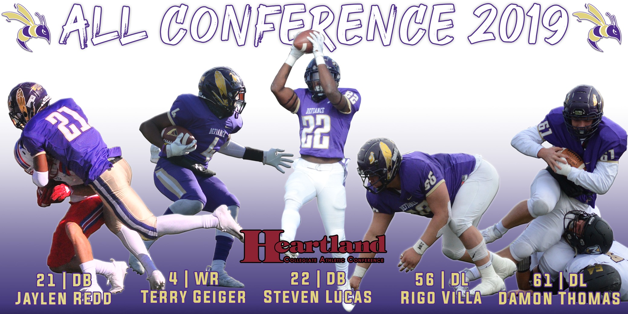 Five Yellow Jackets collect All-HCAC football honors