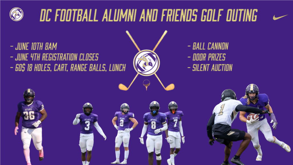 Defiance College Football alumni and friends golf outing set for June 10
