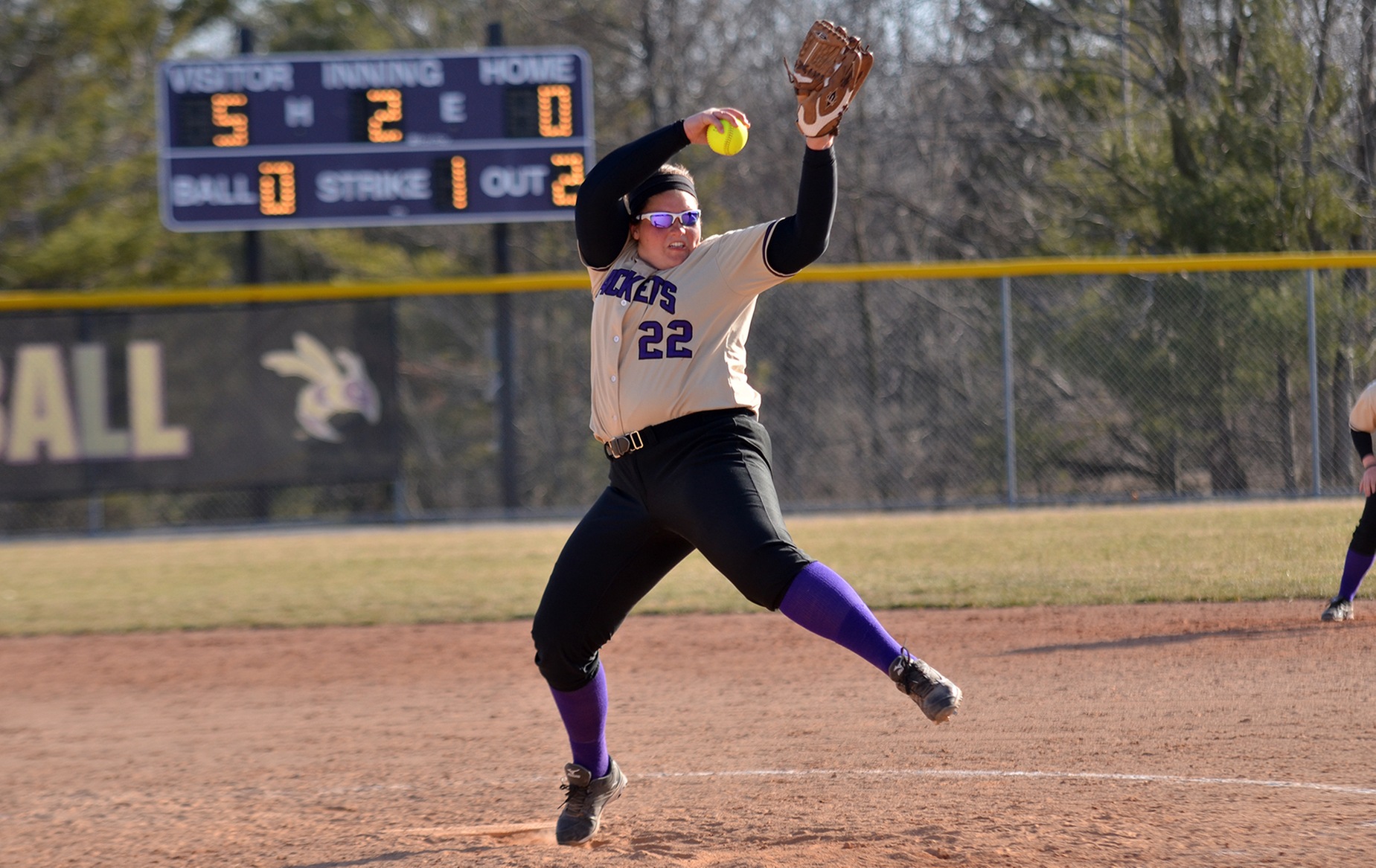 Purple and Gold Blanked by Denison in Softball Action
