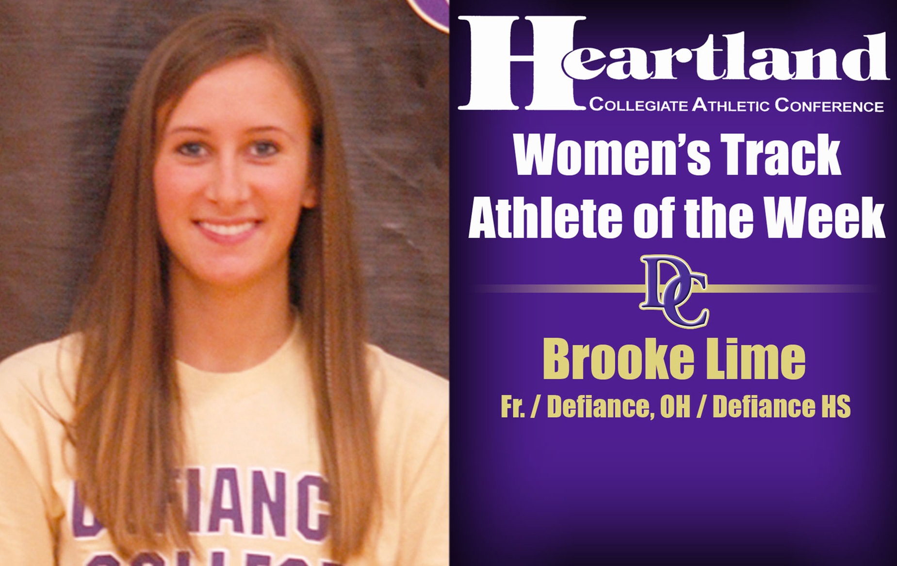 HCAC Tabs Lime as Women’s Track Athlete of the Week