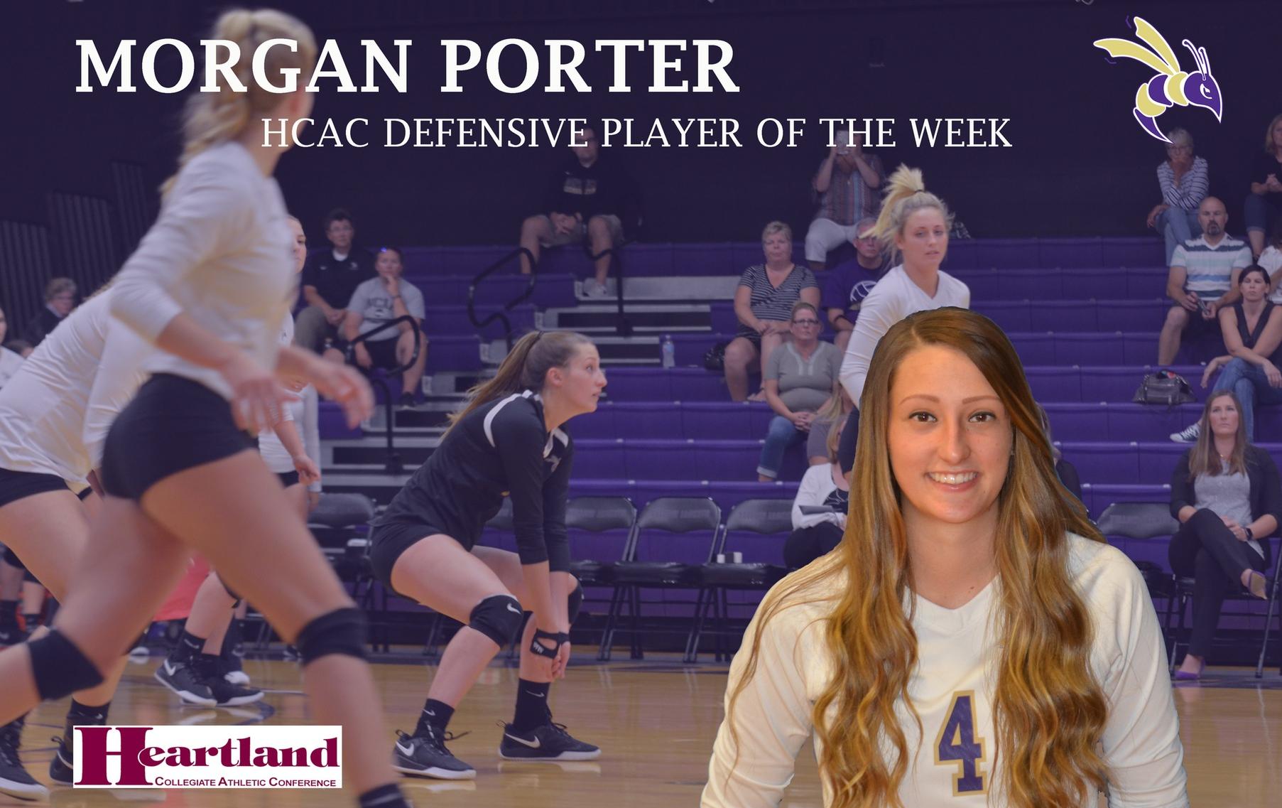 Porter Named the HCAC Defensive Player of the Week