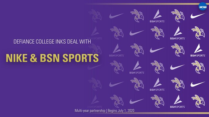 Defiance College partners with Nike, BSN SPORTS
