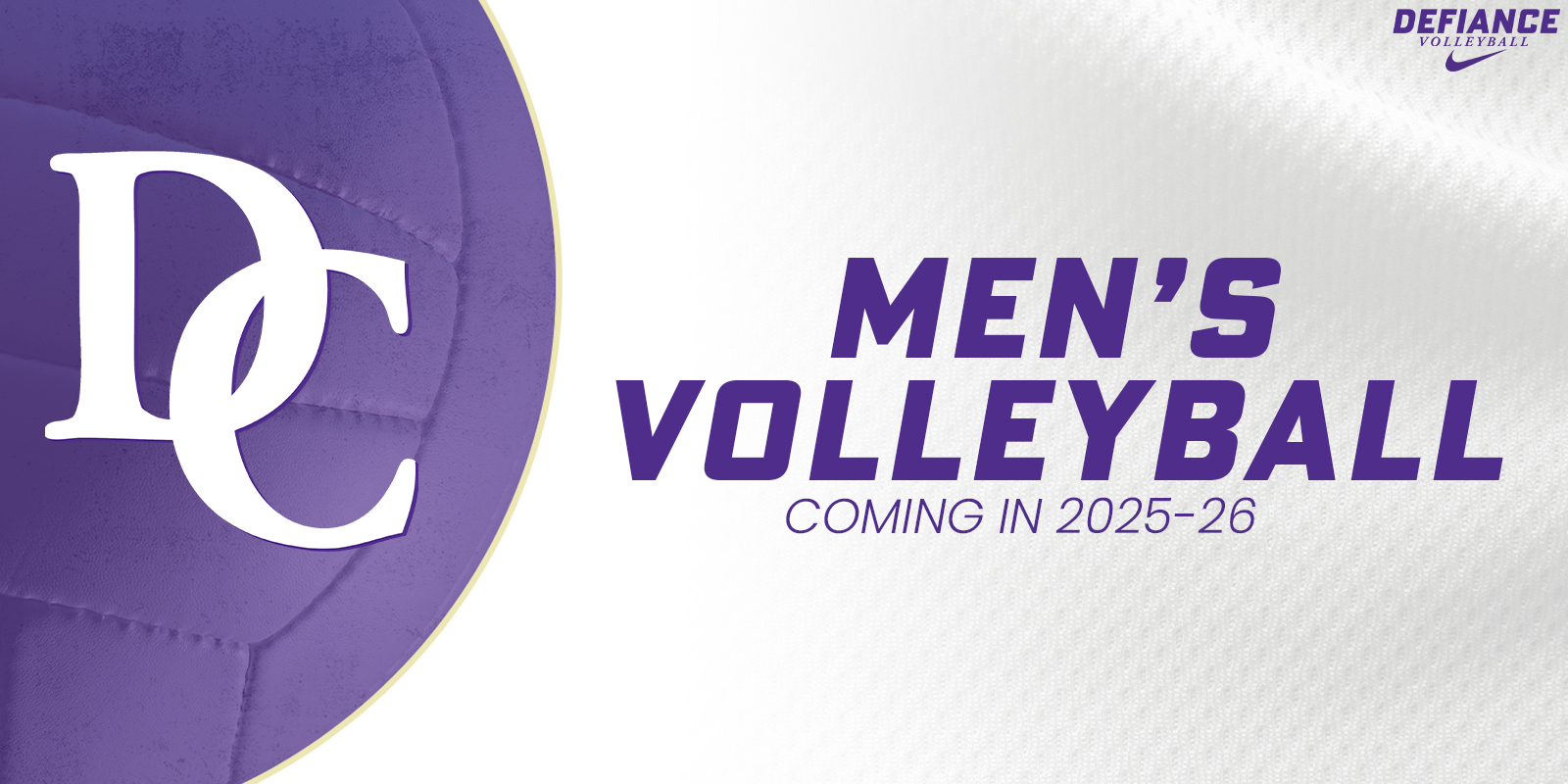 Men’s Volleyball coming to Defiance College beginning in 2025-26