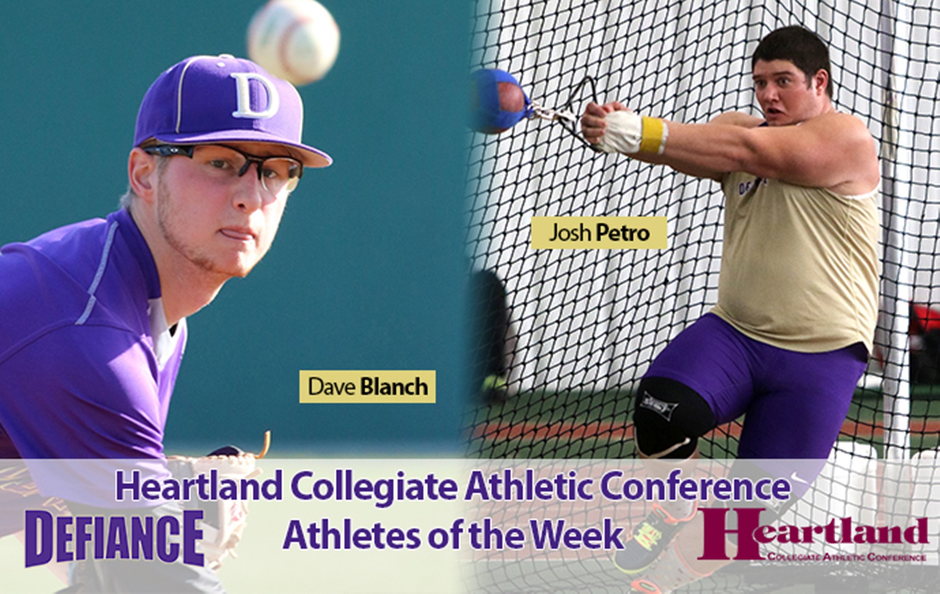 Blanch and Petro Named HCAC Athletes of the Week