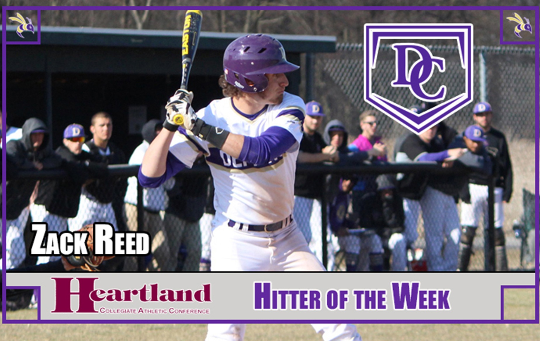 Reed Named HCAC Hitter of the Week