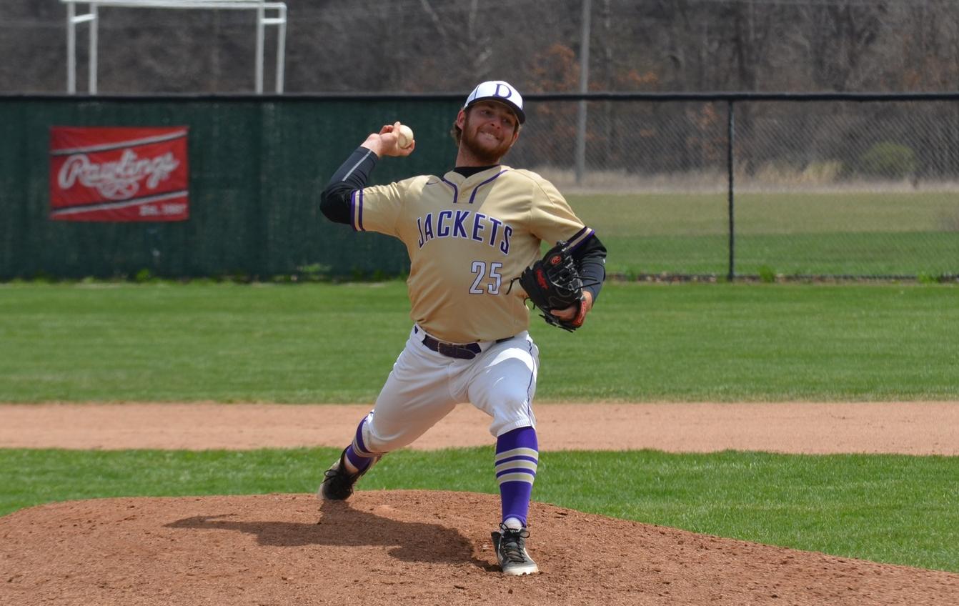 Konwinski Pitches Complete Game to Lead Baseball in Split with Hanover