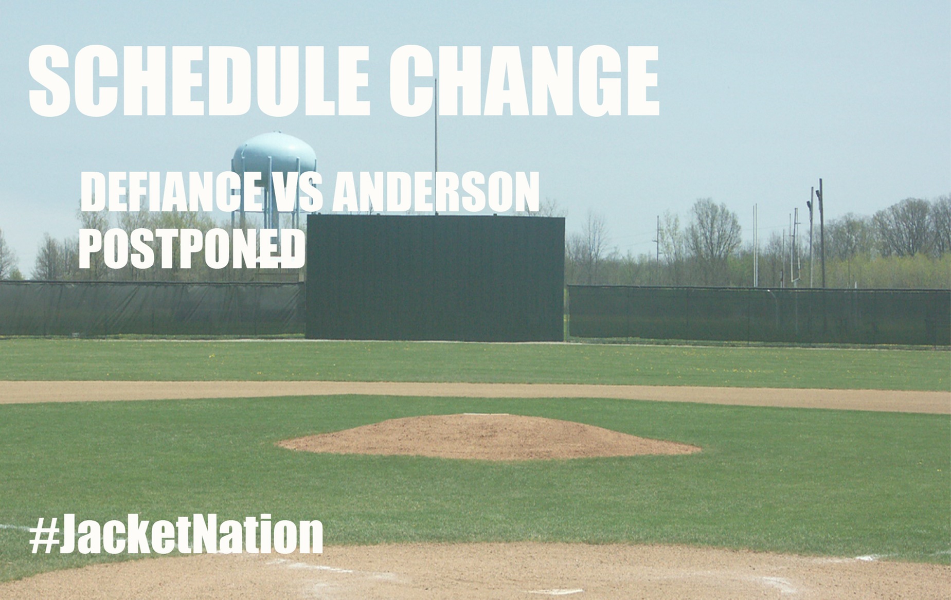 Baseball Game with Anderson Postponed