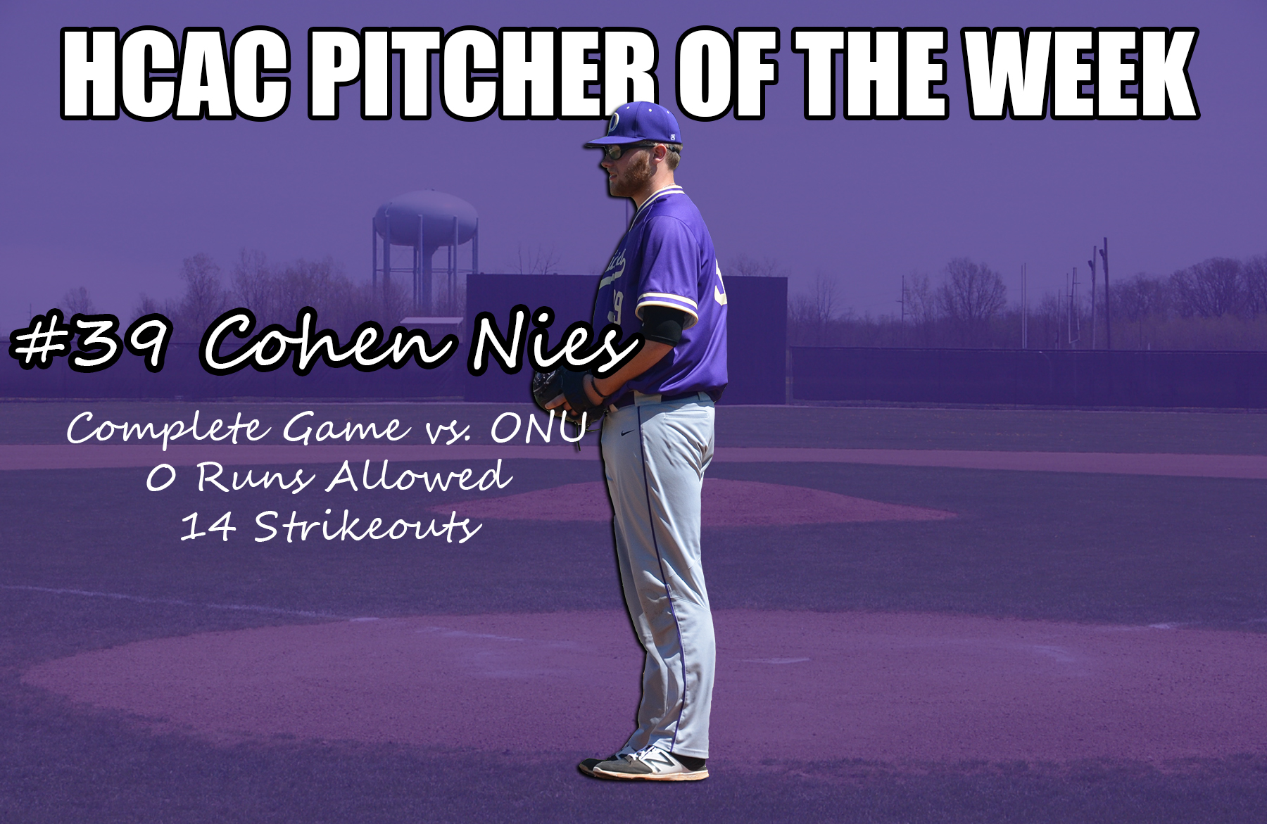 Nies Earns HCAC Pitcher of the Week