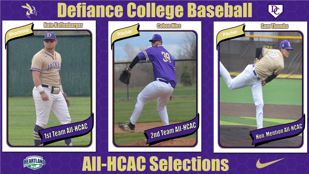 Kaffenbarger, Nies and Thombs named to All-HCAC Teams