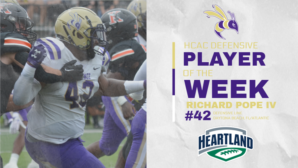Defiance’s Pope named HCAC Defensive Player of the Week