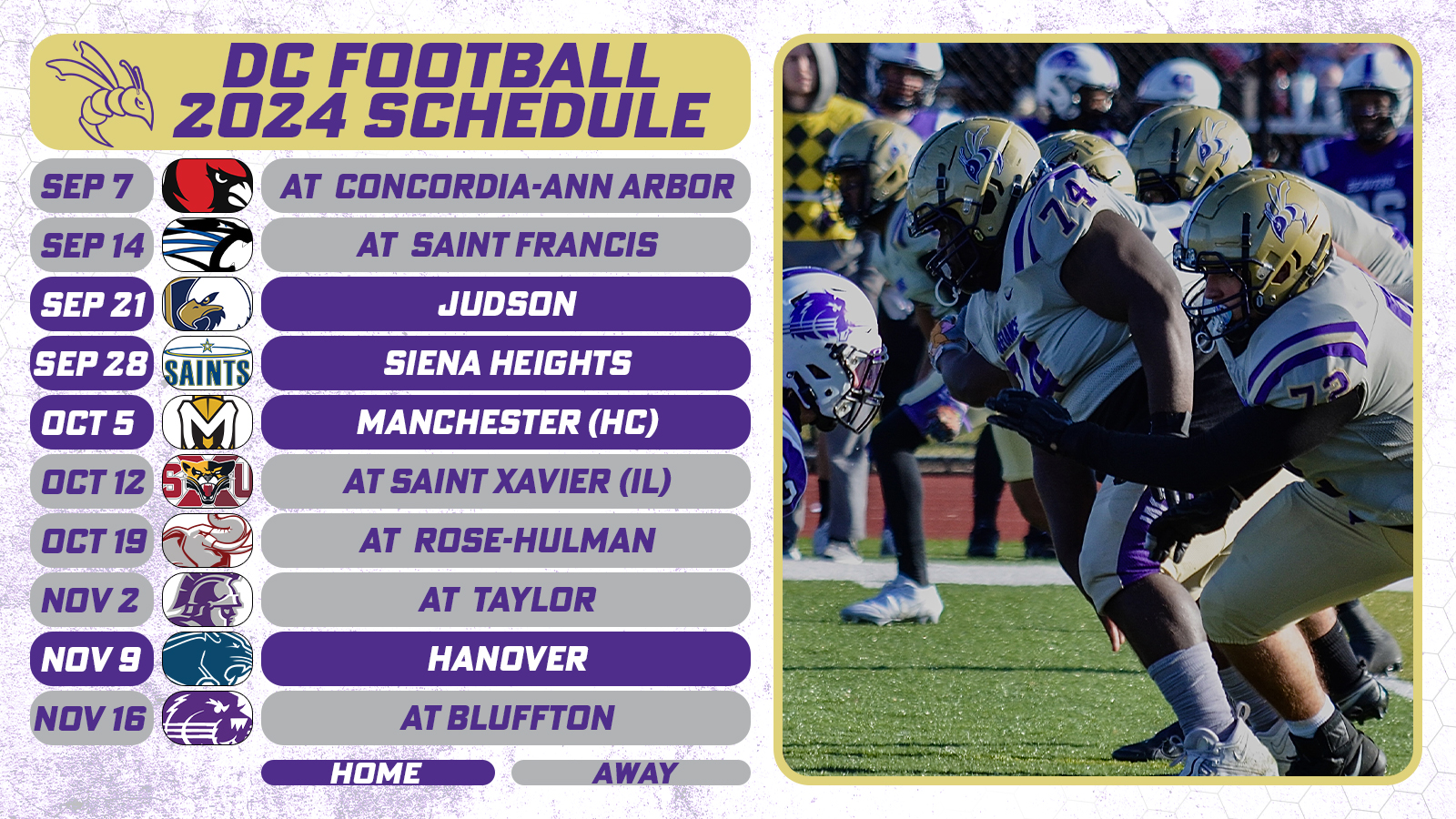 DC football sets schedule for first season of NAIA competition