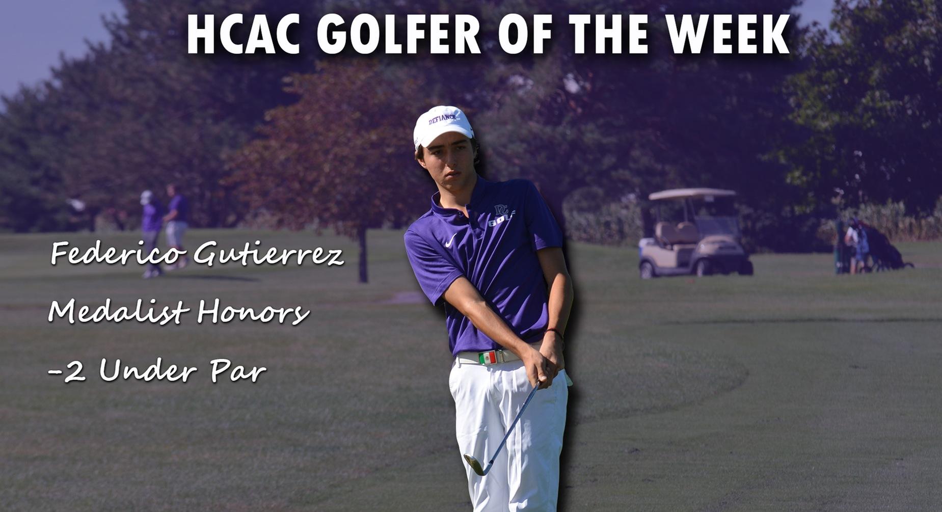 Gutierrez Named the HCAC Men's Golfer of the Week