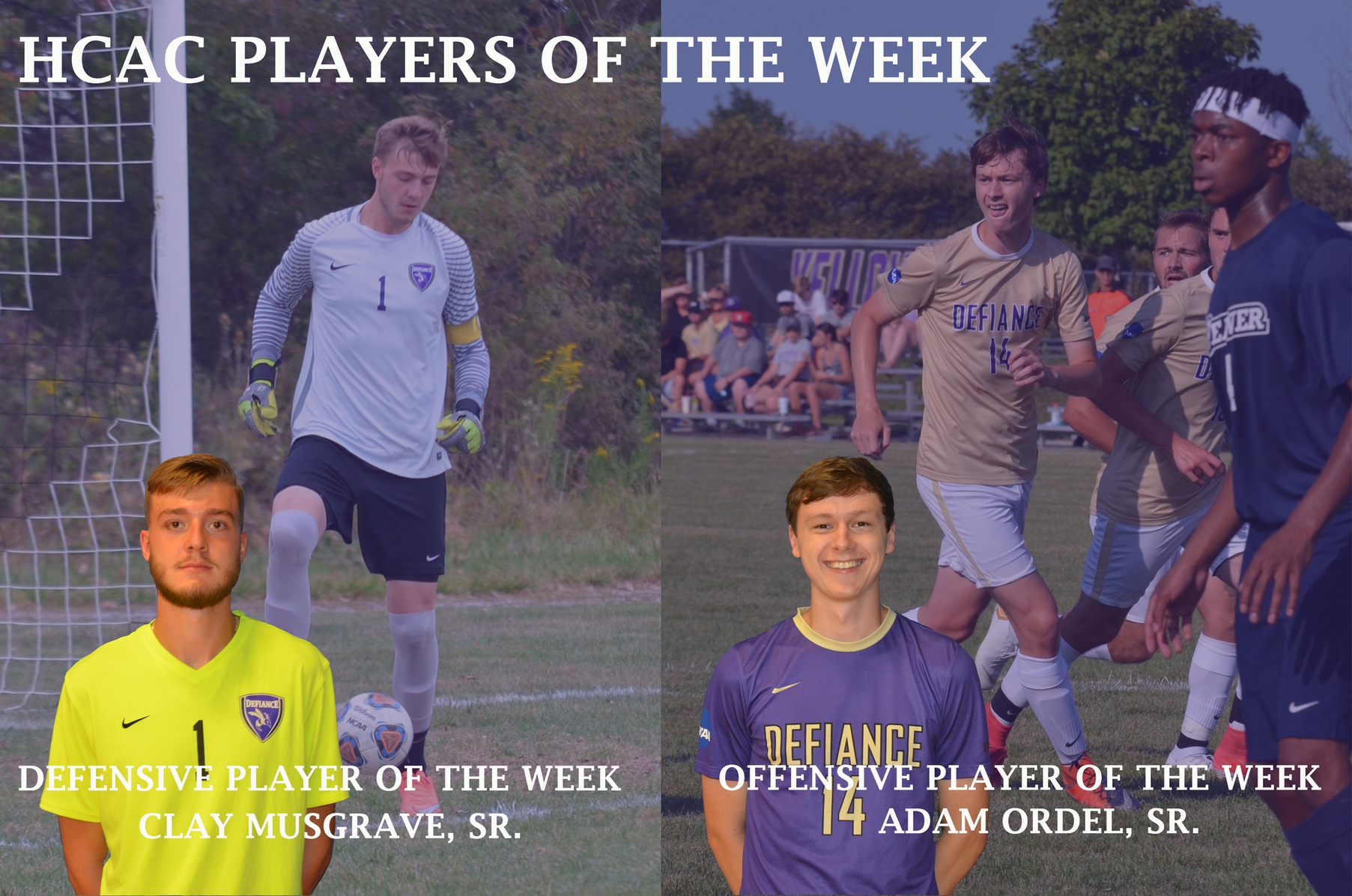 Men's Soccer Sweeps HCAC Player of the Week Honors