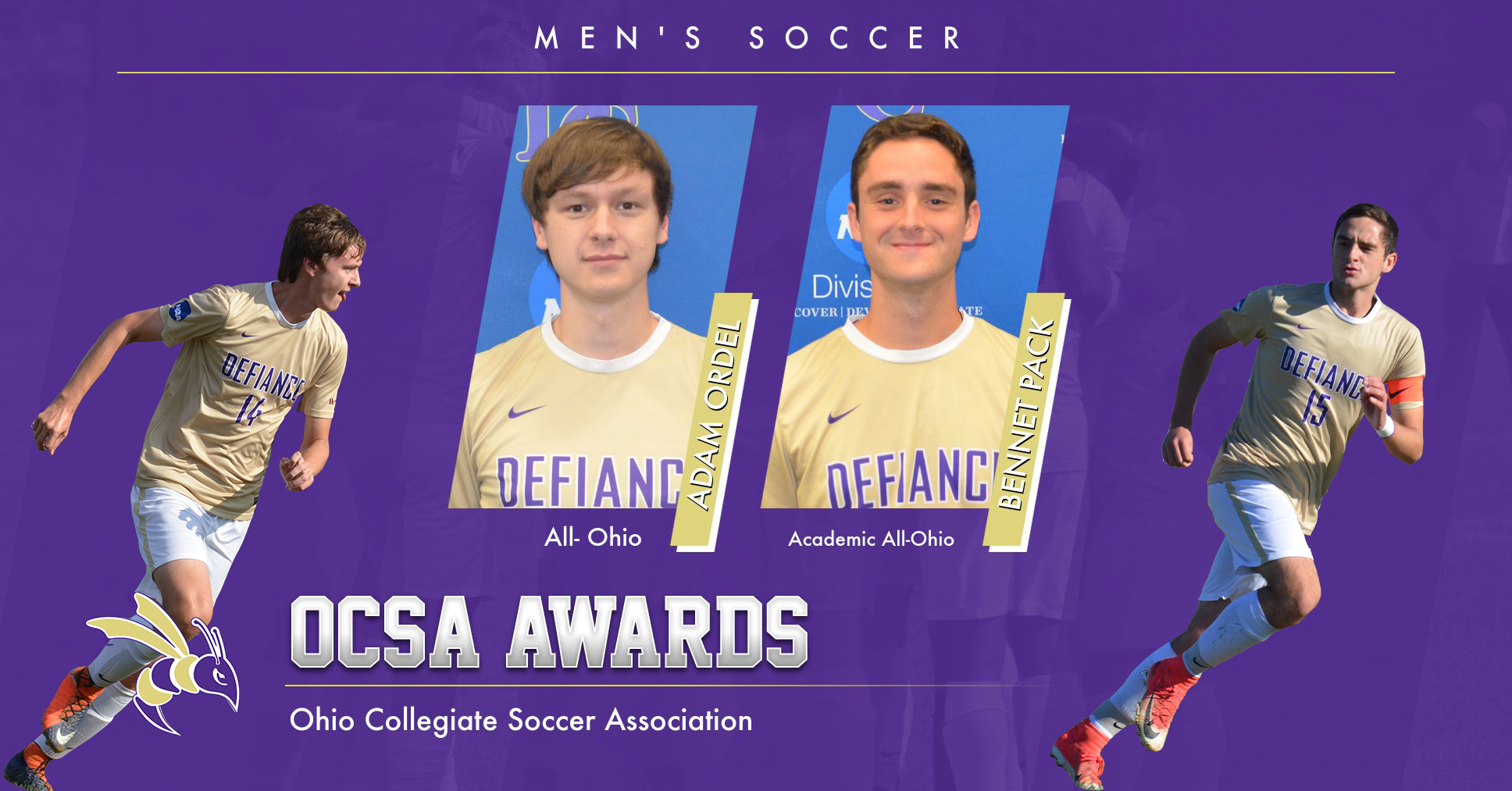 Ordel and Pack earn OCSA honors