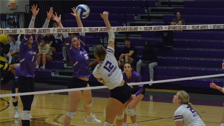 Yellow Jackets defeat Kenyon in four sets fueled by big night from Clements