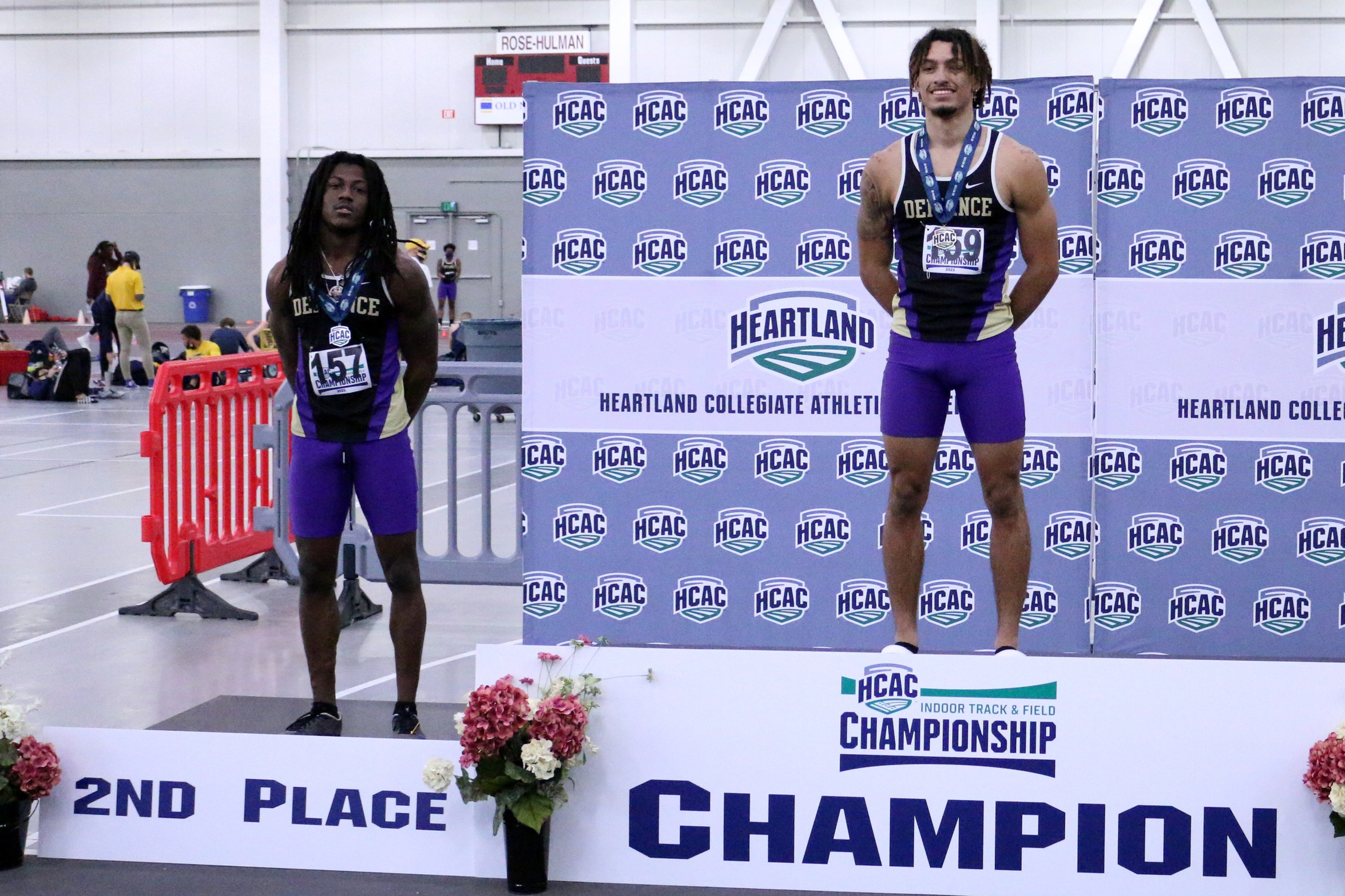 Melvin wins 60m, Men's Track finishes third at HCAC Championship
