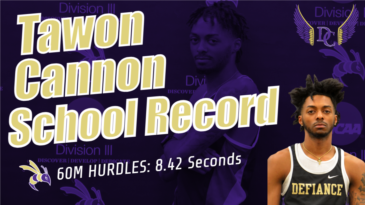 Cannon breaks school record in 60M hurdles at Oiler Opener
