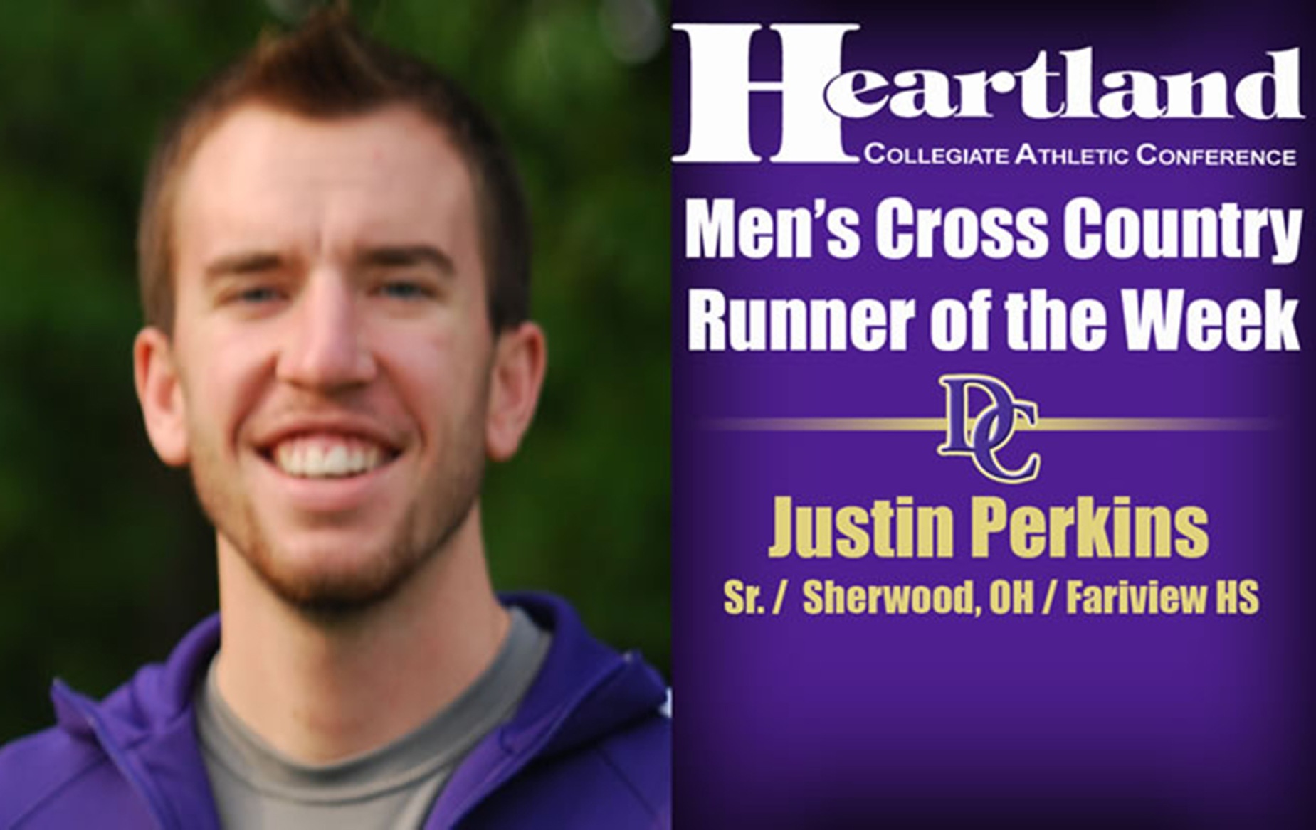 Perkins Named HCAC Runner of the Week for Second Time