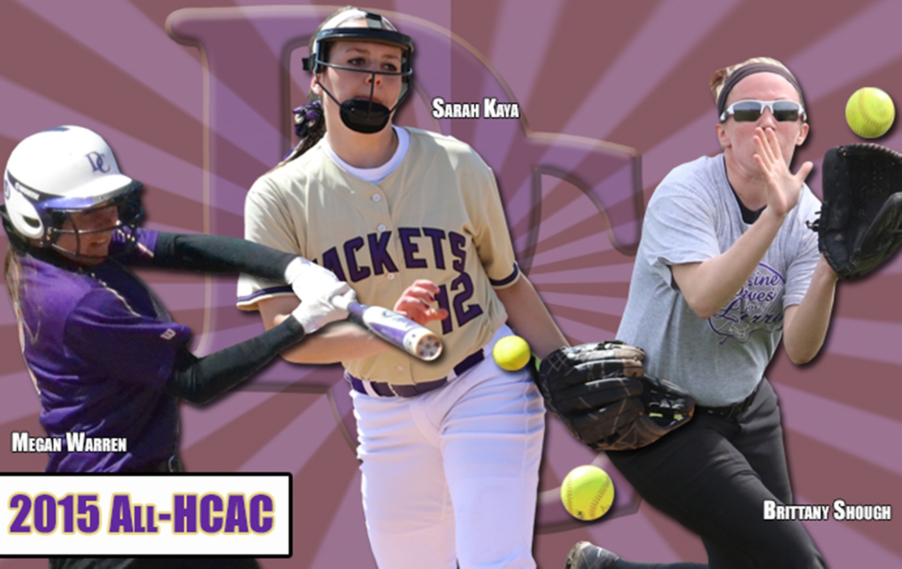 Softball Has Three Players Recognized by HCAC