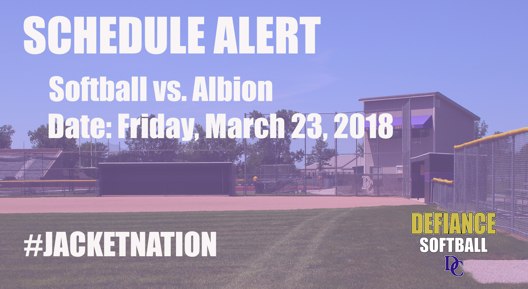 Saturday Softball Games Moved to Friday
