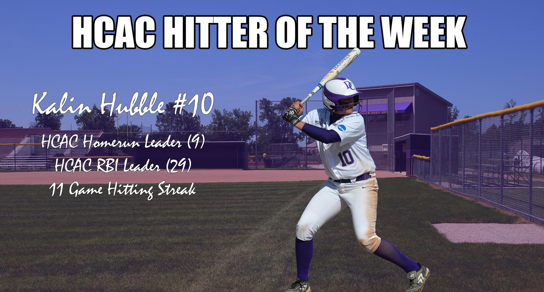 Hubble Caps Impressive Week with HCAC Top Hitter Honors