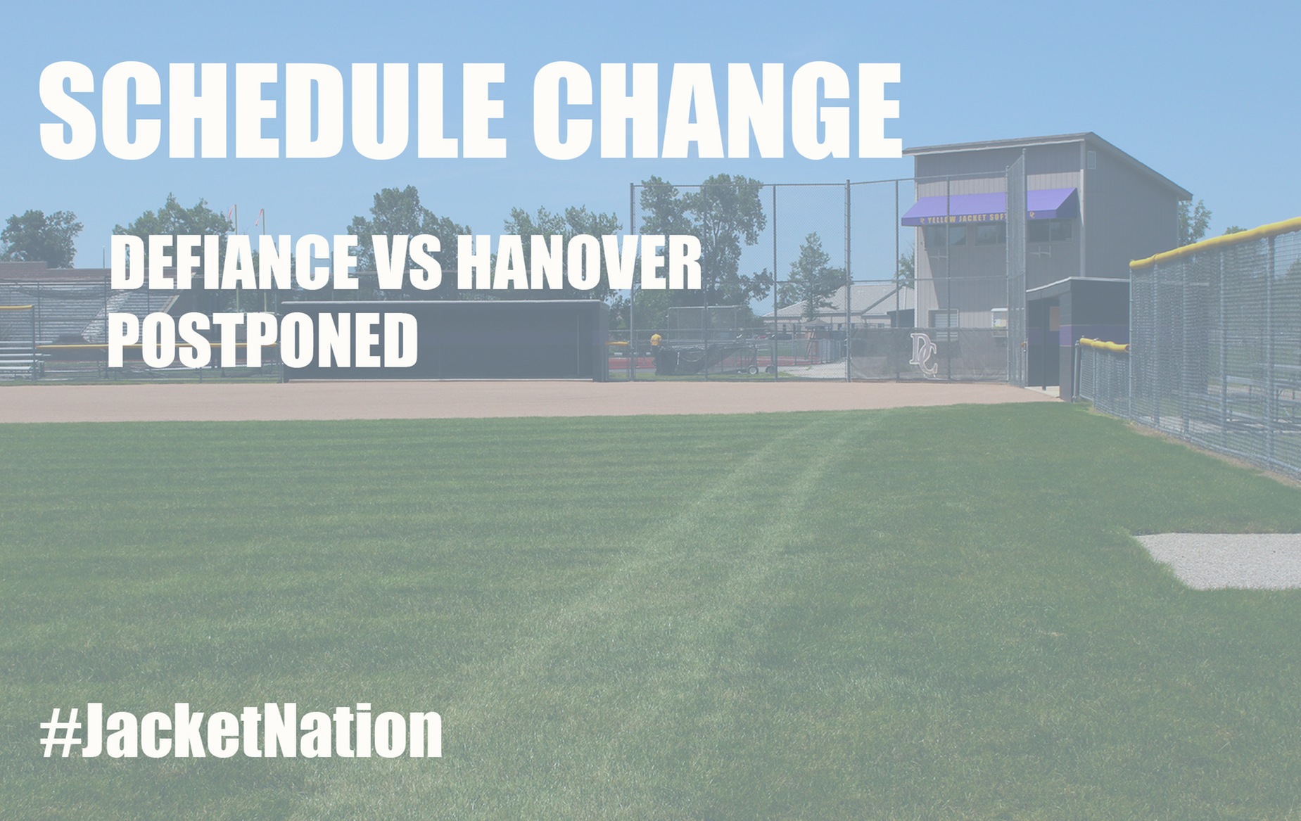 Softball Game with Hanover Postponed