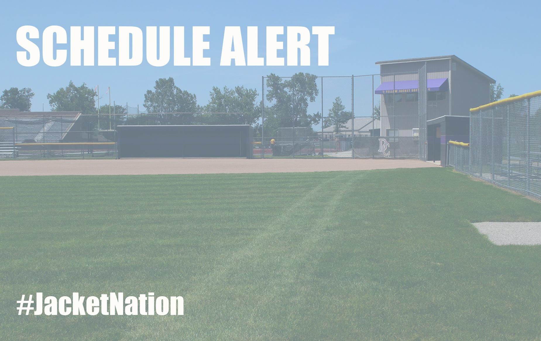 Softball Schedule Alert