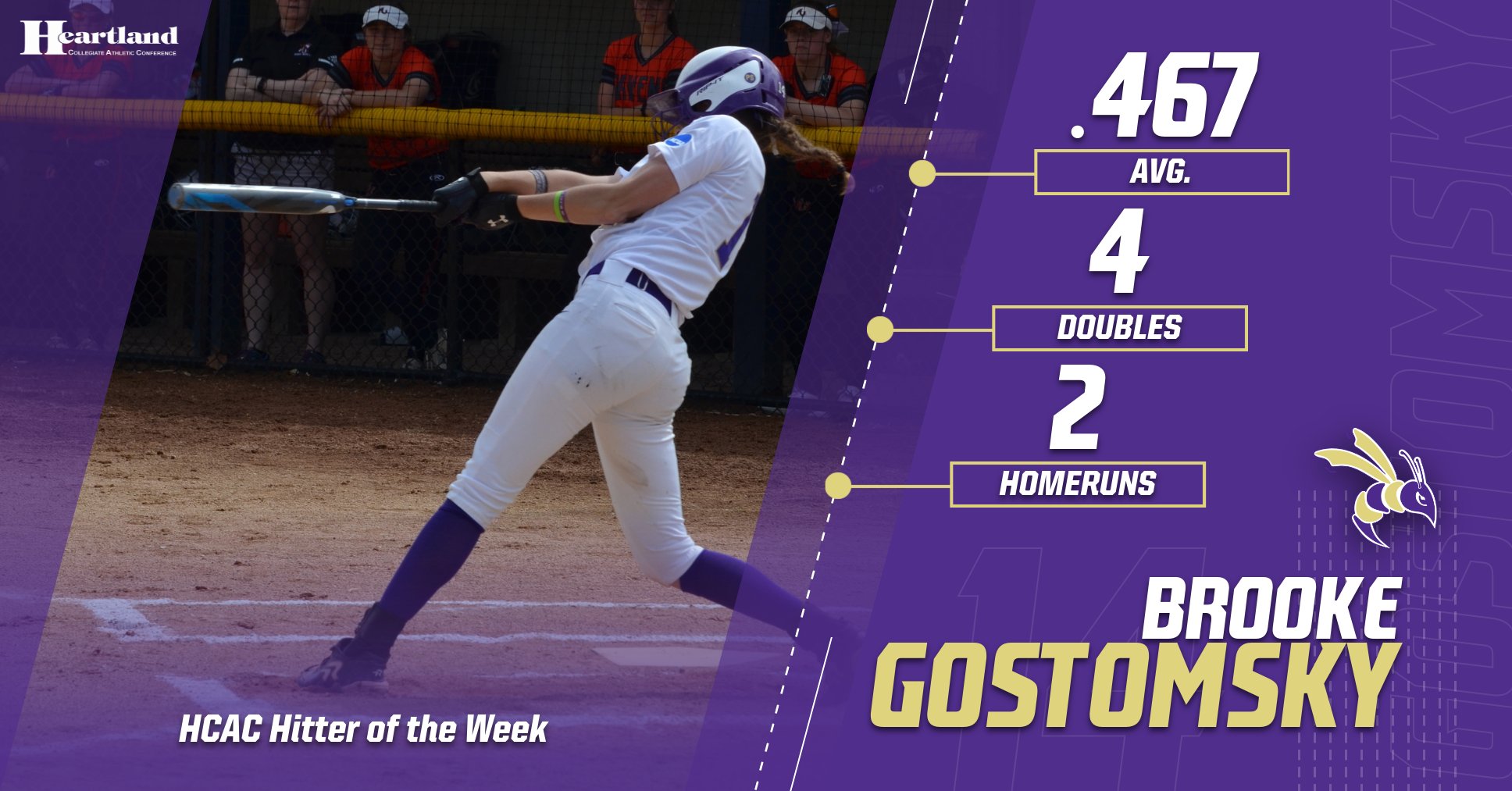 Gostomsky named HCAC Hitter of the Week