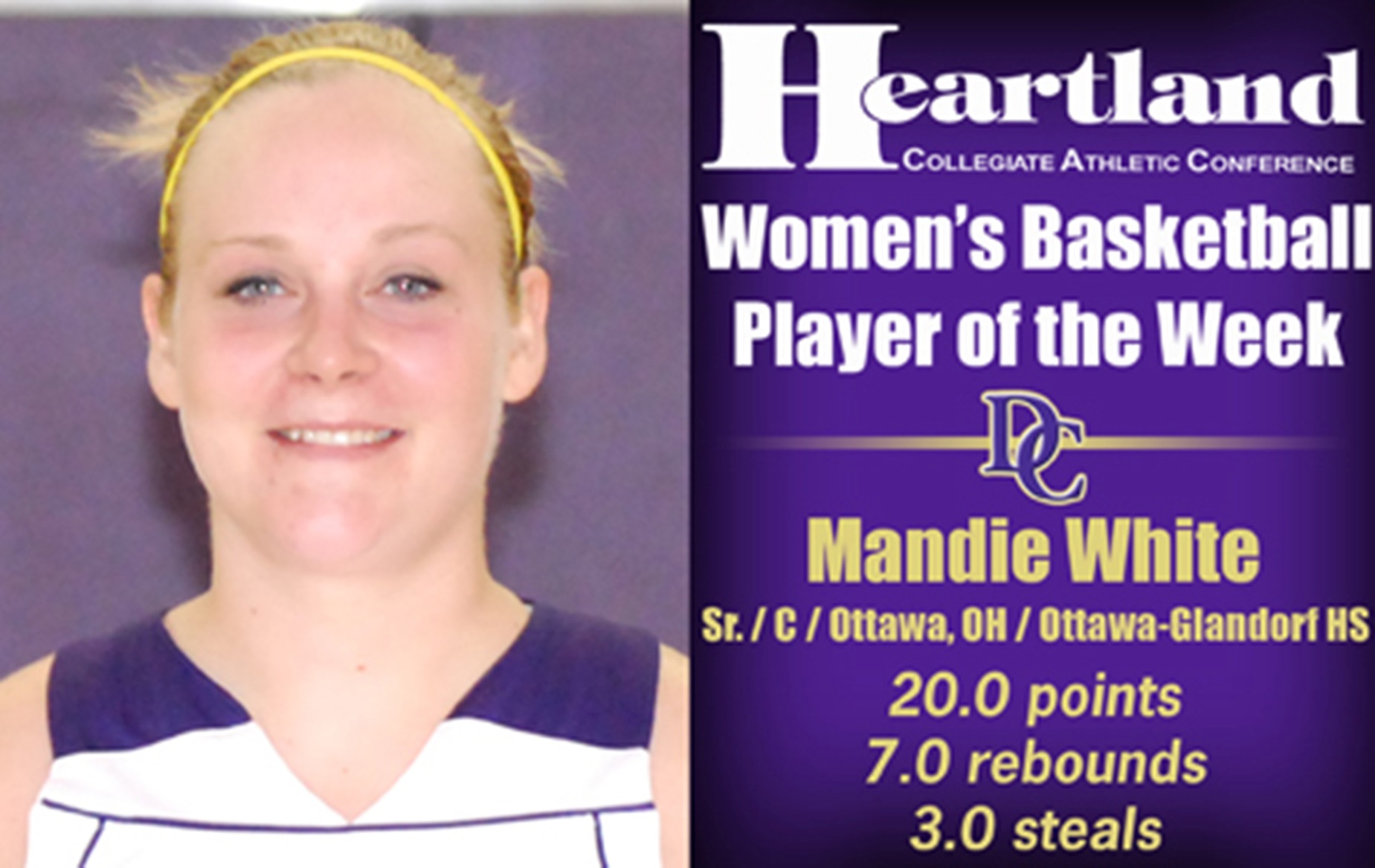Mandie White Named HCAC Basketball Player of the Week