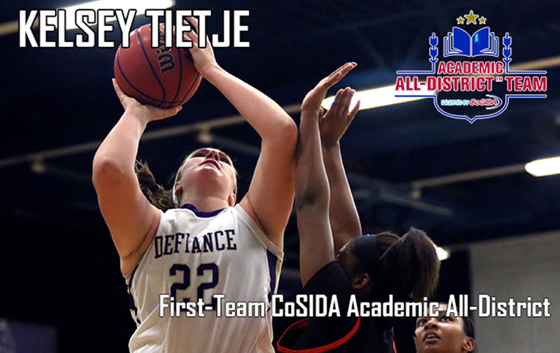 Defiance's Kelsey tietje Named CoSIDA Academic All-District