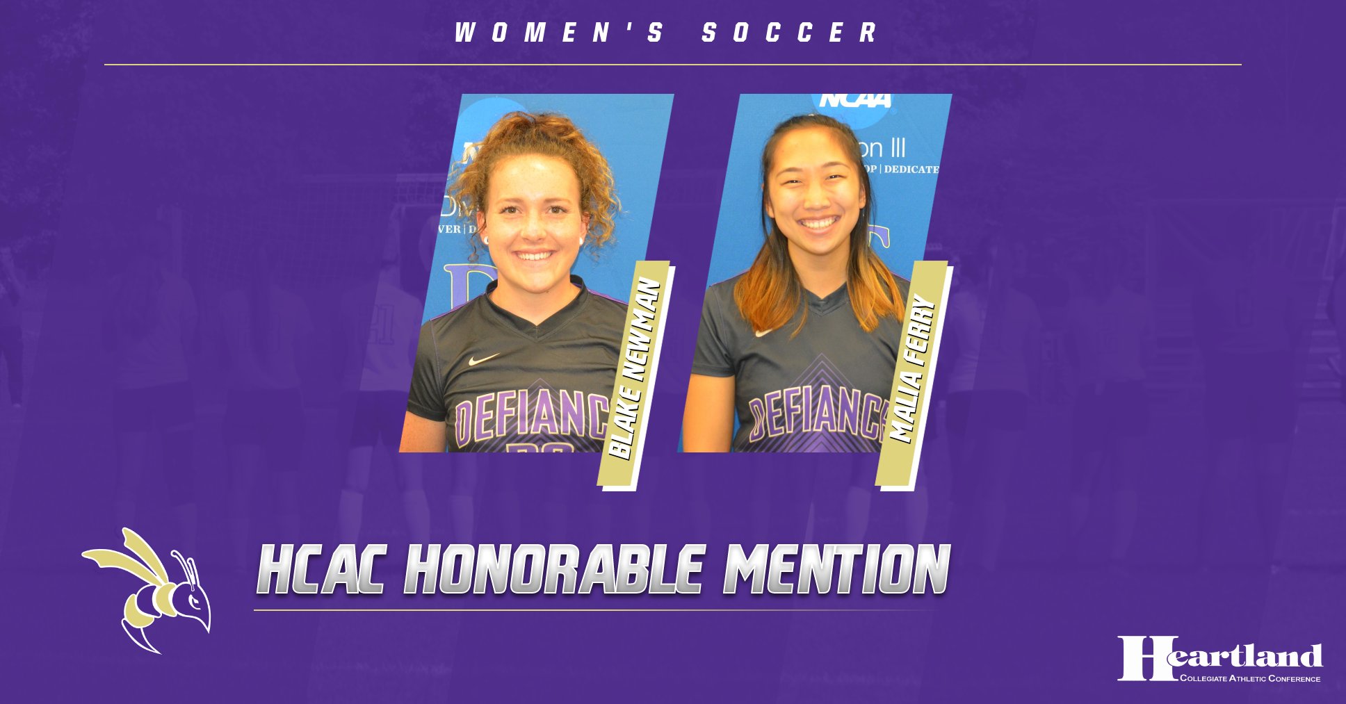 Newman and Ferry earn All-HCAC Honorable Mention accolades