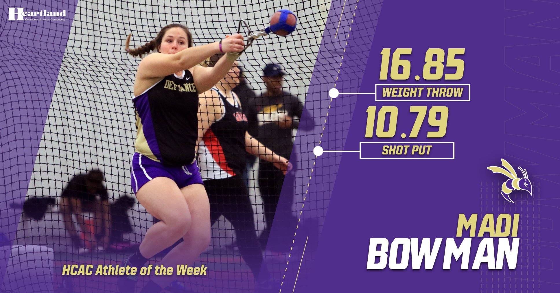 Bowman's record-breaking performance launches her to HCAC Athlete of the Week