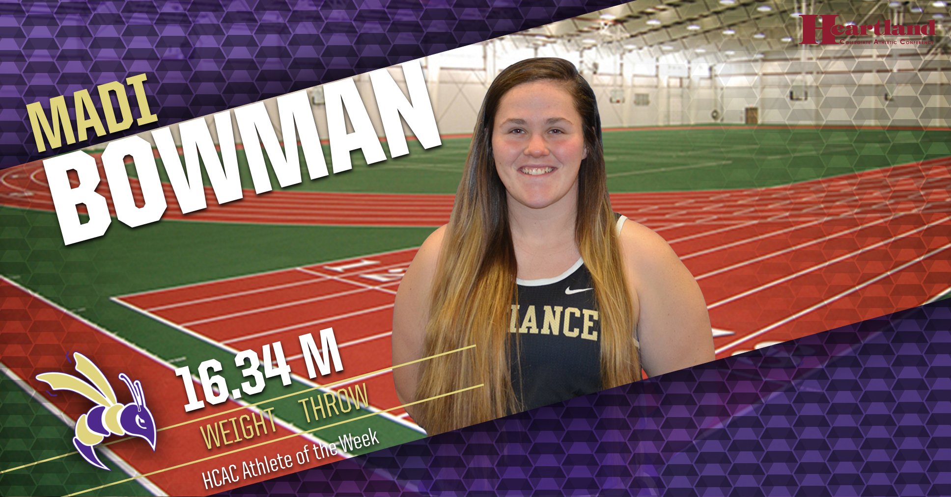 Bowman Earns HCAC Athlete of the Week Honors