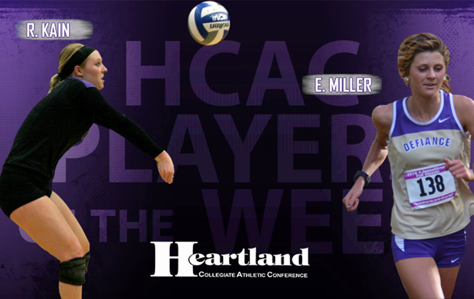 Miller and Kain Named HCAC Players of the Week