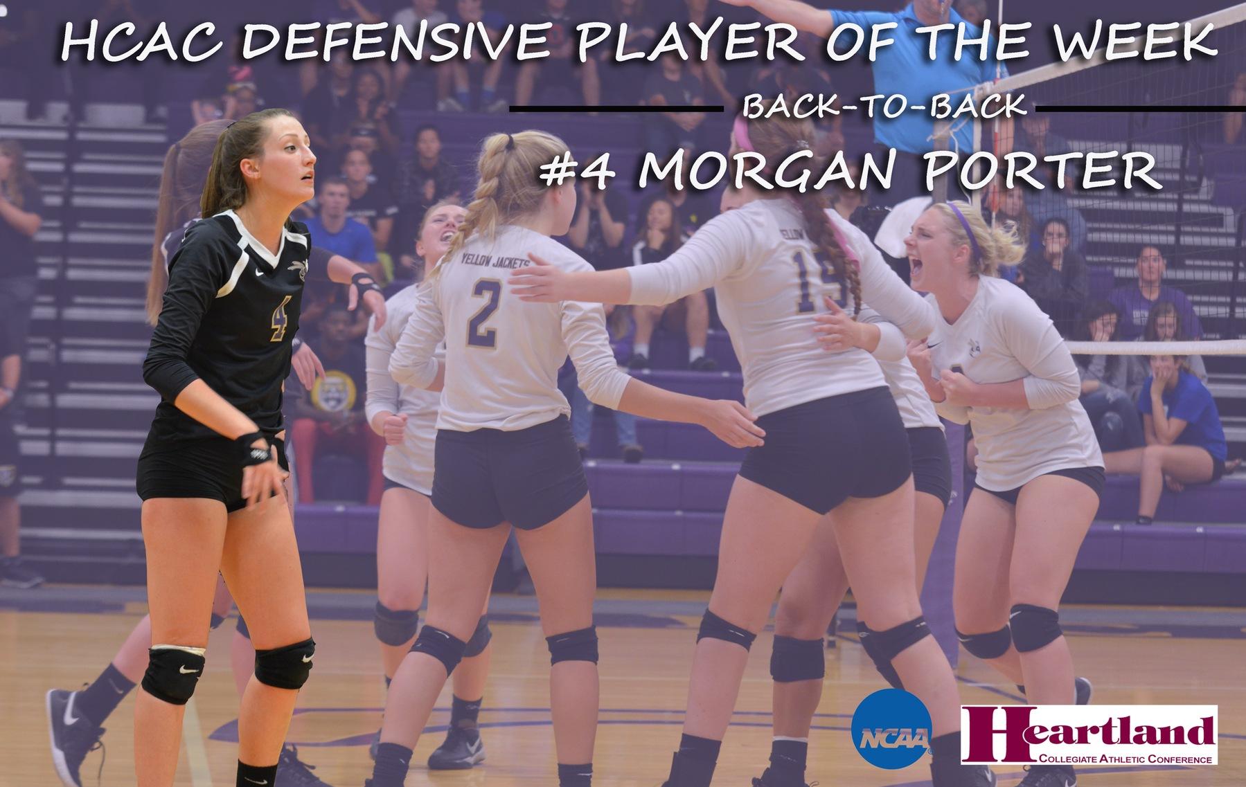 Porter Earns Back-To-Back HCAC Defensive Player of the Week Honors