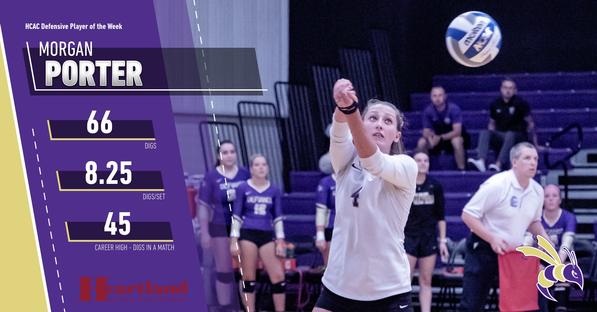 Porter Collects HCAC Player of the Week Honors