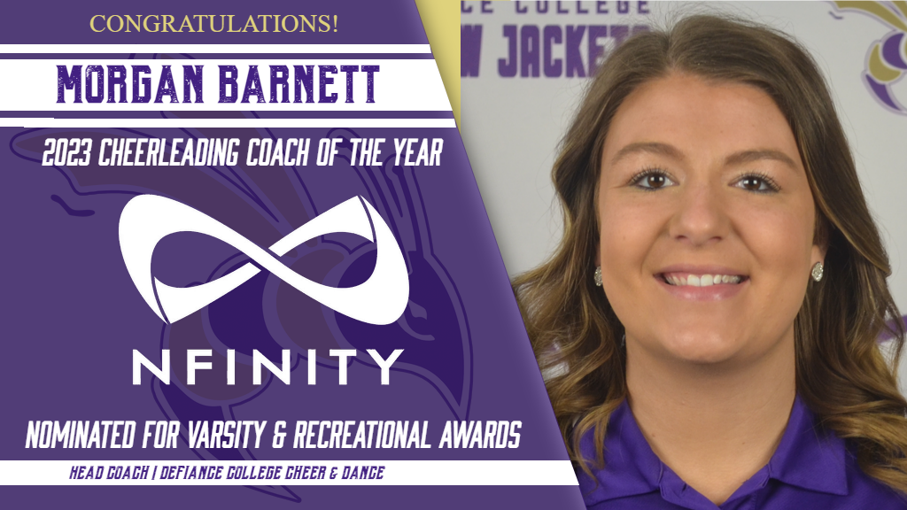 Barnett nominated for two Nfinity Cheer Coach of the Year Awards
